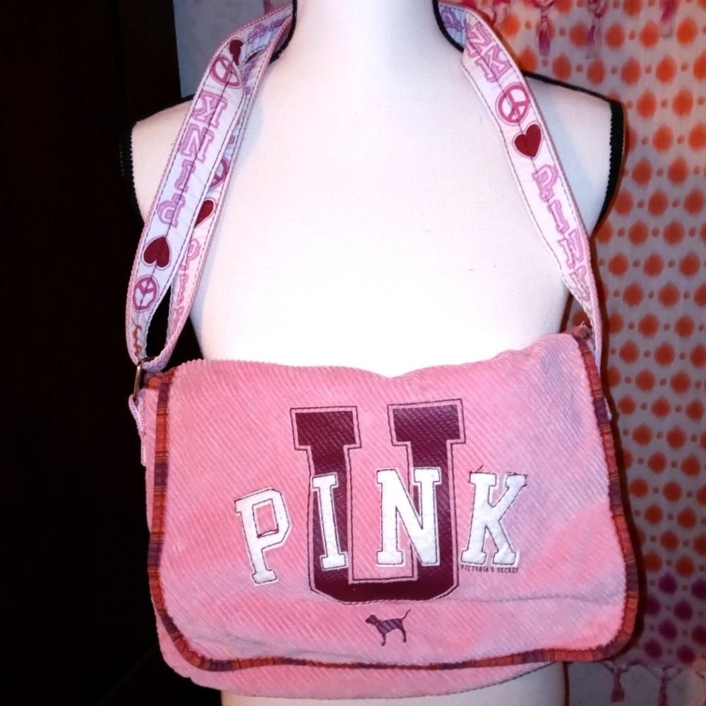 Victoria's Secret Pink rare the Vintage messanger bag tote U Love Pink med small